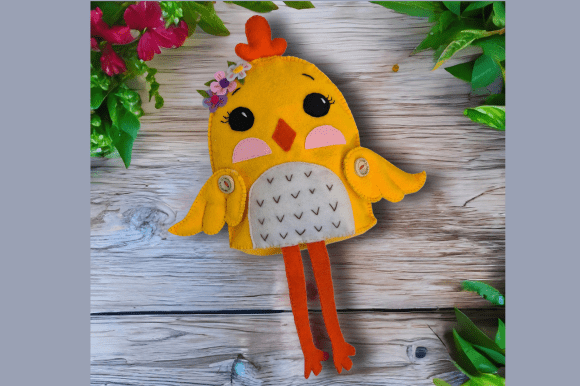 Felt Christmas Chick Candy Pouch