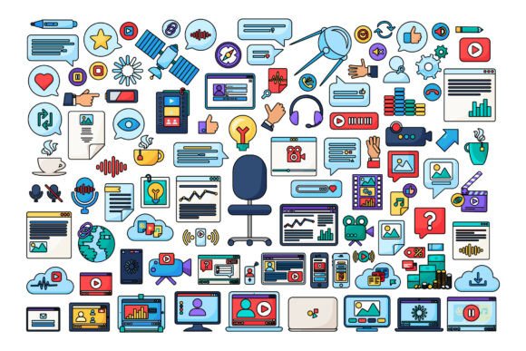 Livestream Stroke Icons