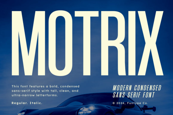Motrix Sans Serif Font By Funtype Co.
