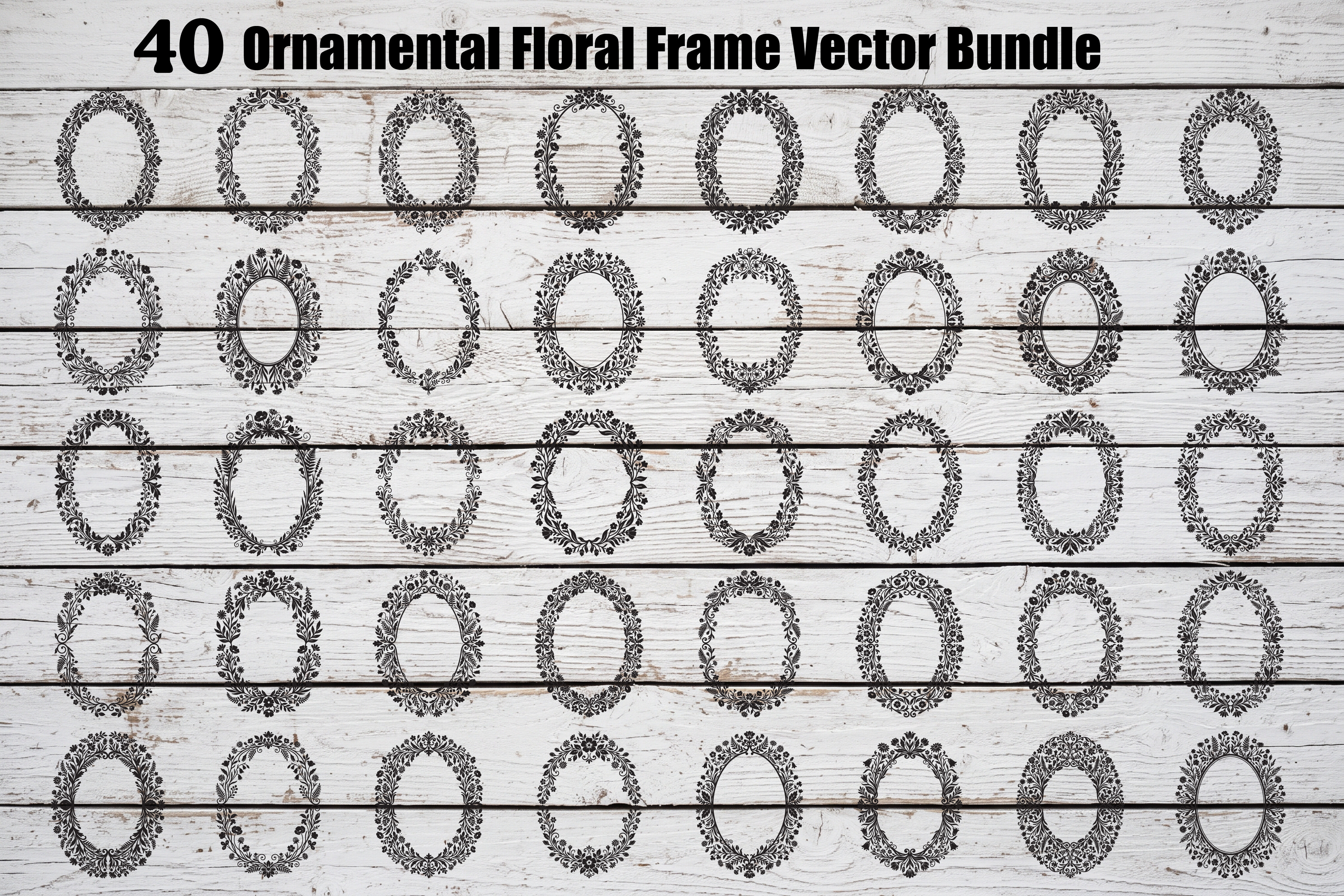 Ornamental Floral Frame Vector Bundle Graphic by GFX_TOHID · Creative ...