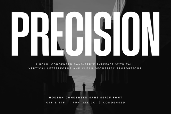 Precision Sans Serif Font By Funtype Co.