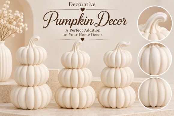 Pumpkin Stack STL | 3 Fall & Halloween 3D Print Decor Files - Image 1