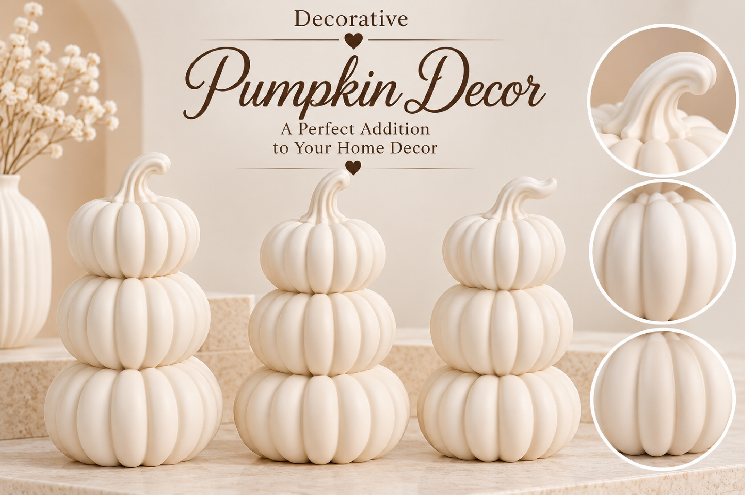 Pumpkin Stack STL | 3 Fall & Halloween 3D Print Decor Files - Image 4