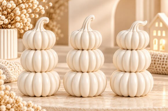 Pumpkin Stack STL | 3 Fall & Halloween 3D Print Decor Files - Image 3