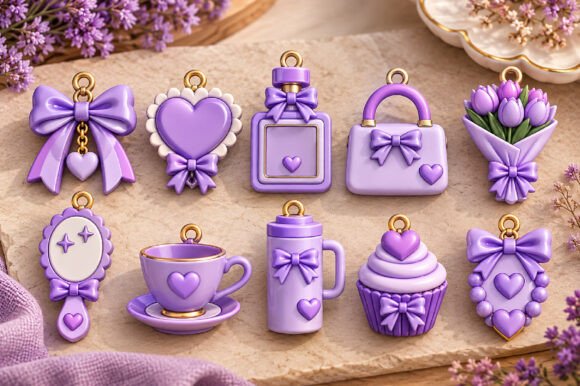Valentine Hanging Charms STL Bundle – 10 Heart & Gift 3D Print Designs - Image 2