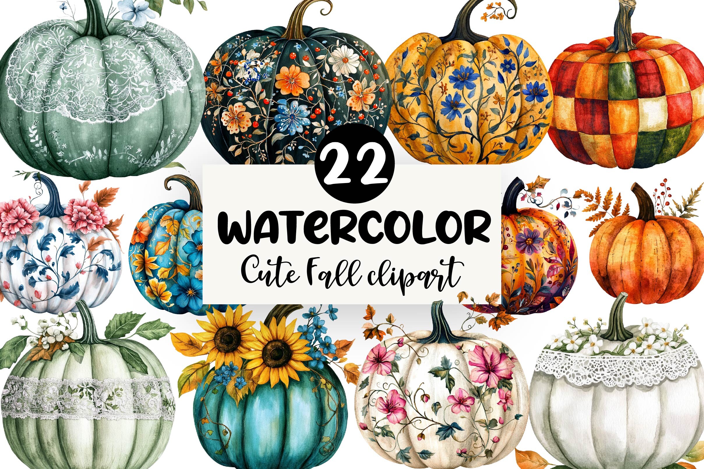 Fall Garaphic Watercolor Fall Clipart Graphic by Masterking420 · Creative Fabrica