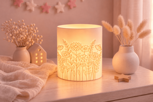 Floral Tealight Holder STL - 3D Printable Botanical Flower Lantern File - Image 1