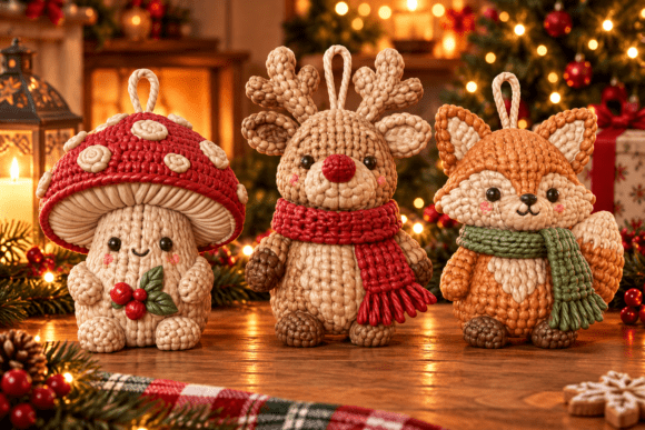 3D Print Cute Christmas Winter Decor STL – Teddy Bear, Snowman & Mushroom Set - Image 12