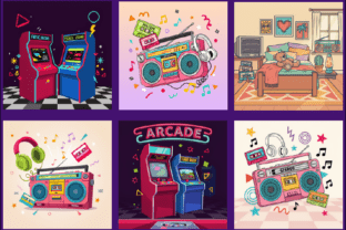 80s & 90s Nostalgia Bold & Easy Coloring Graphic by NF Design Park BD ...