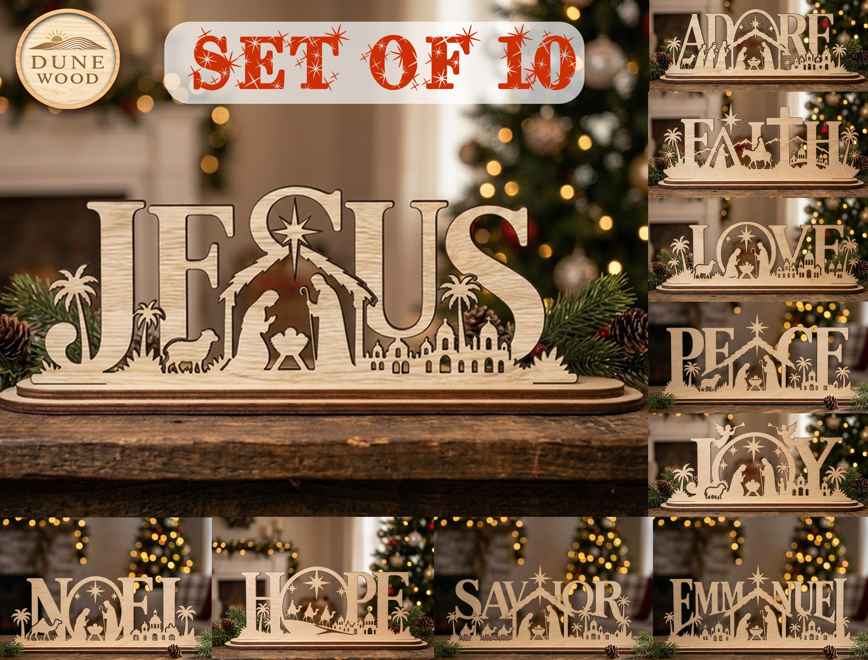 Christmas Nativity Word Signs
