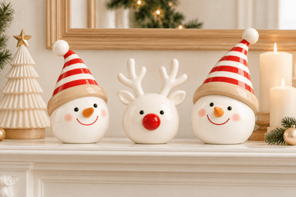 Christmas Snowman Trio STL 3D Printable Holiday Figurines - Image 4