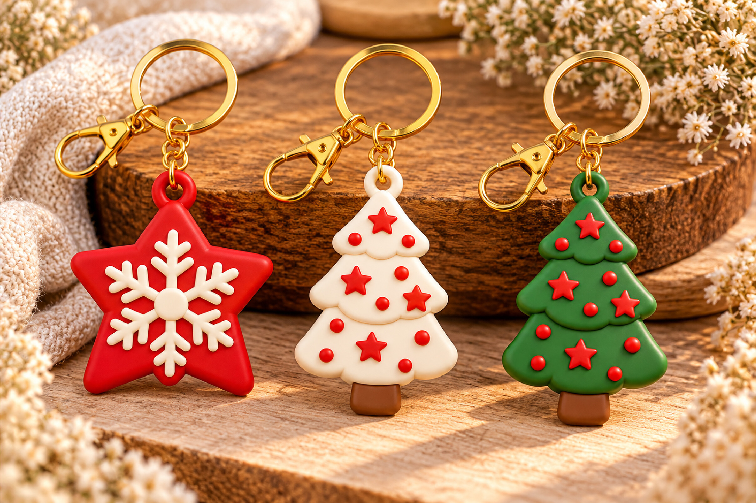Christmas Tree and Star Keychain 3D STL – Festive Holiday 3D Print Model Set - Image 5