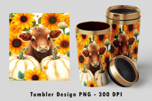 Cute Cow Sunflower Tumbler Design PNG Graphic by sketchbundle ...