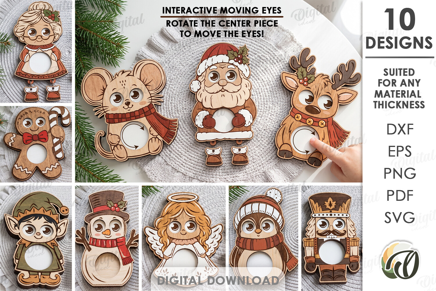 Cute Moving Eyes Toys Bundle Laser Cut