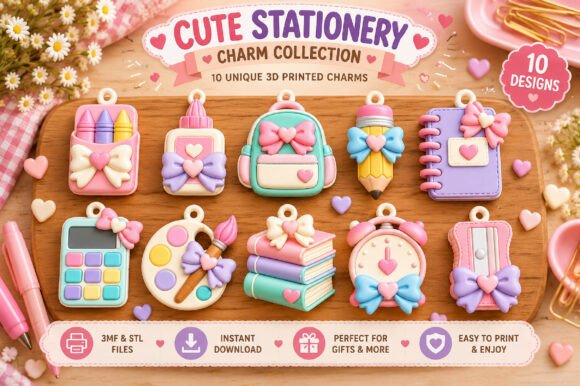 Kawaii Strawberry Keychain 3D Print STL - Cute Fruit Charm Digital Download - Image 10