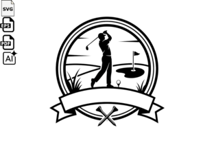 Golf Club Emblem Logo SVG Design Files Graphic by Creative Ullash ...
