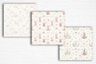 Pink Baby Girl Digital Paper Design Graphic by Black Cat · Creative Fabrica