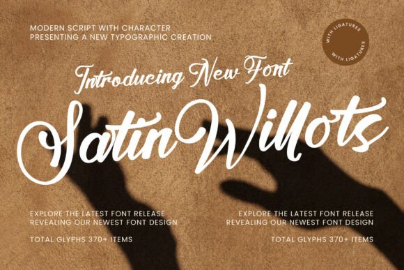 Satin Willots Font - Lettering Fonts Aesthetic