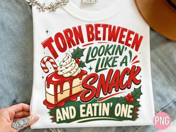 Torn Snack Christmas Cake PNG Tshirt Graphic T-shirt Designs By Aria Creates