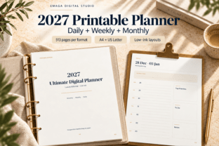2027 Printable Planner Graphic by Emaga Digital Studio · Creative Fabrica