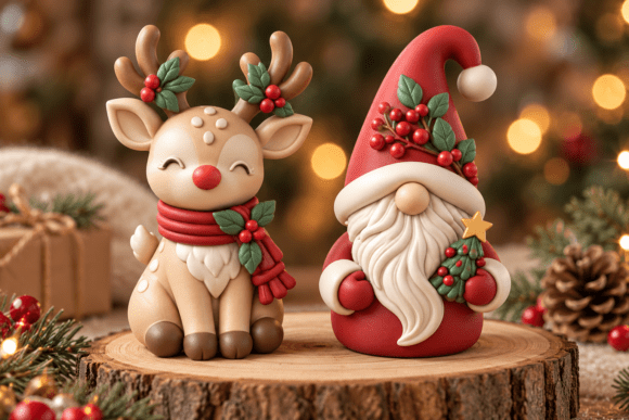 3D STL Christmas Reindeer Gnome Set – Festive Holiday 3D Print Files - Image 2