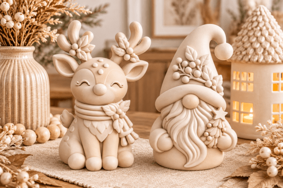 3D STL Christmas Reindeer Gnome Set – Festive Holiday 3D Print Files - Image 3