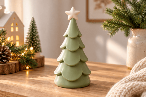 Sage Green Christmas Tree STL Set – 2 Sizes, 3D Printable Holiday Decor - Image 3