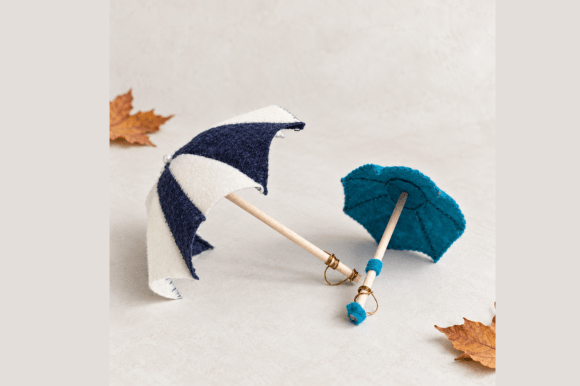 Miniature autumn doll raincoat and clothing construction inspiration