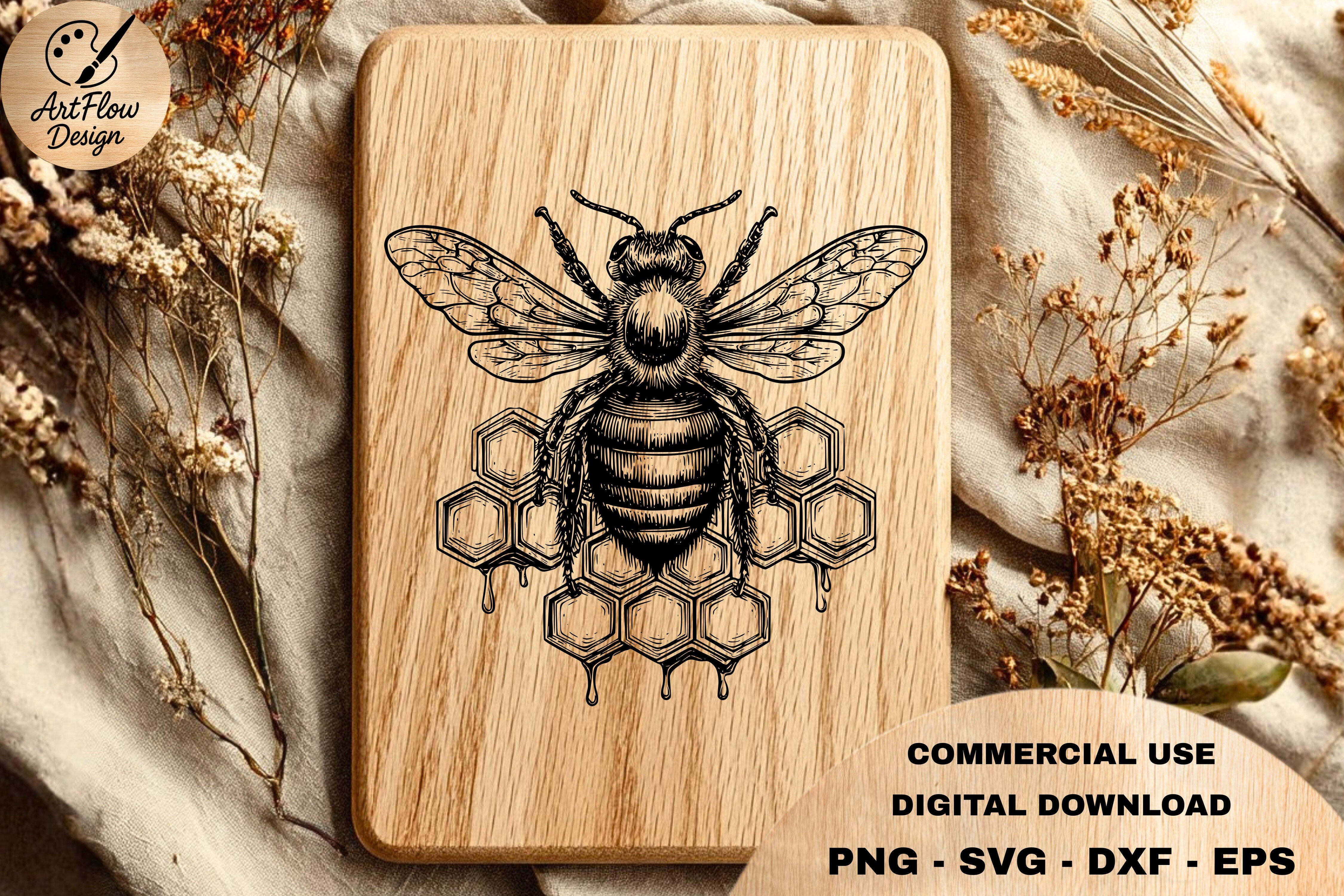 Svg Lettering Bee Honeycomb SVG · Creative Fabrica