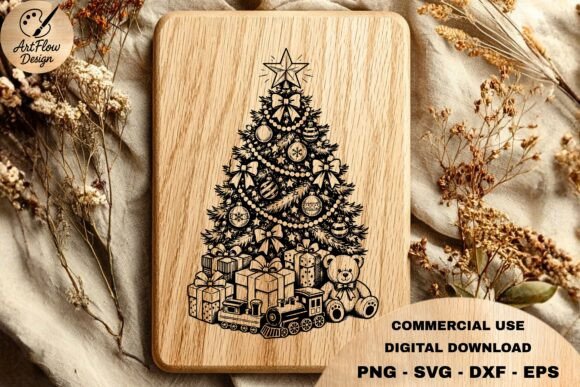 Christmas Tree Gifts SVG Laser Cutting By ArtFlowCODesign