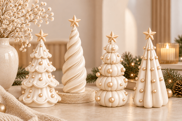 Christmas Tree Collection 3D Printing STL Files - 4 Festive Designs - Image 2