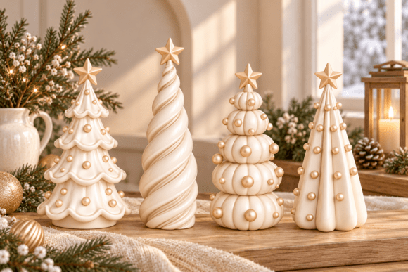 Christmas Tree Collection 3D Printing STL Files - 4 Festive Designs - Image 3