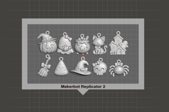 Cute Halloween Charms STL 3D Print Set – 10 Spooky-Cute Designs - Image 4