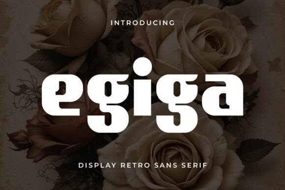 Egiga Display Font By Artiveko