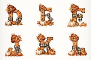 Fall Beanie Alphabet Clipart Graphic by Creative Print · Creative Fabrica