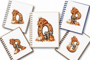Fall Beanie Alphabet Clipart Graphic by Creative Print · Creative Fabrica