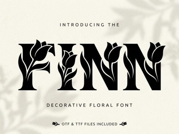 Finn Decoratieve Fonts Font Door grifvixcolor