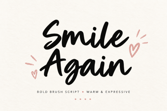 Smile Again Font - Lettering Fonts Aesthetic