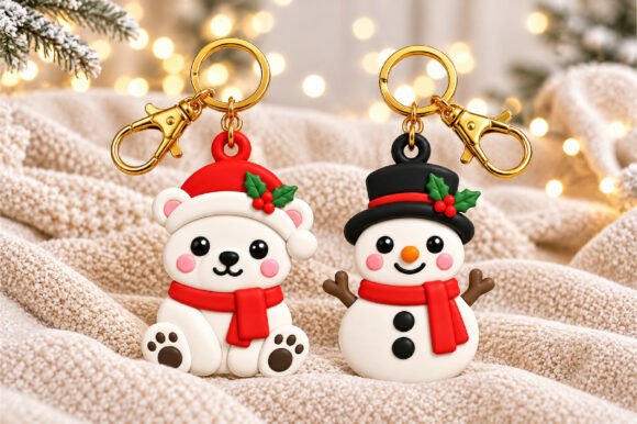 Cute Cat Bear Keychain 3D STL – Kawaii Chibi Animal Print File - Image 12
