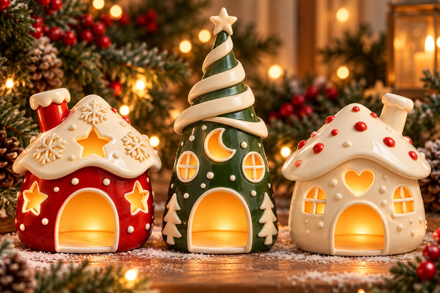 3D STL Christmas Village Luminary Set – 3 Printable Holiday House Files - Image 4
