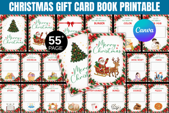 60 Christmas Gift Card Book Template Graphic Print Templates By Gfx Shaown
