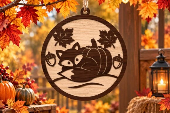 Autumn Fox Pumpkin Laser Cut SVG Laser Cutting By Dream Print
