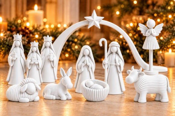 Christmas Nativity Scene STL Bundle – 3D Printable Holy Family Figurines - Image 2