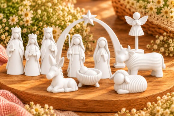 Christmas Nativity Scene STL Bundle – 3D Printable Holy Family Figurines - Image 3