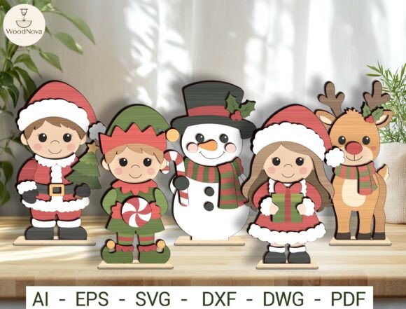 Christmas Shelf Sitter SVG Bundle (Design 3) laser cut file