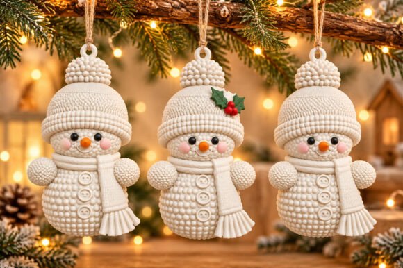 Christmas Snowman Ornament STL – Cute 3D Printable Holiday Decor - Image 2