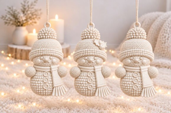 Christmas Snowman Ornament STL – Cute 3D Printable Holiday Decor - Image 3