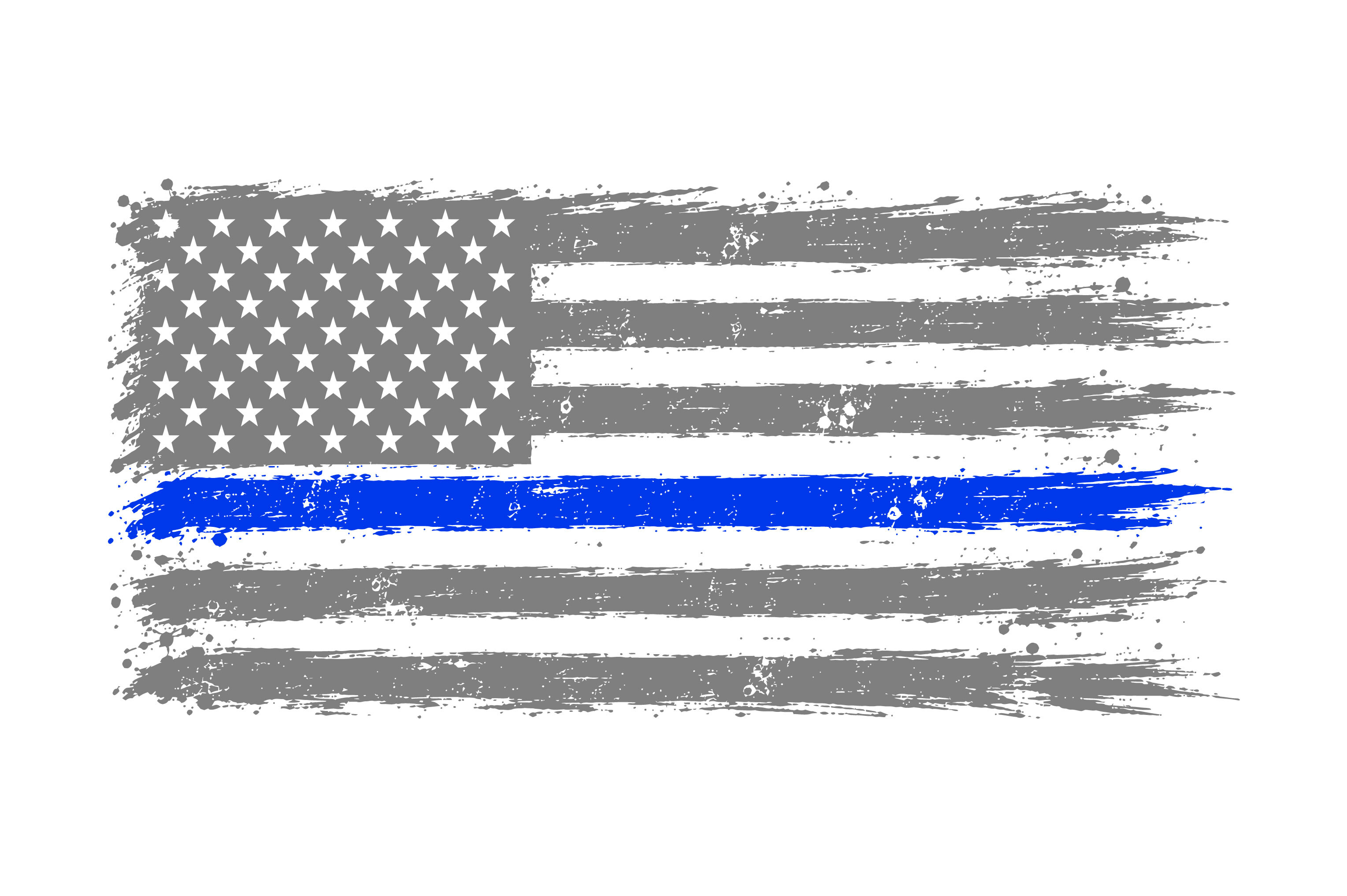 Distressed Thin Blue Line Flag Vector Graphic by D-Stocker · Creative ...