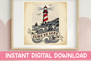 Guide Me Home Lighthouse Tattoo Art Graphic by October Second ...