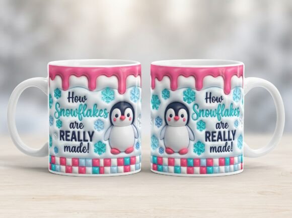 How Snowflakes Are Made 3d Mug Design Graphics